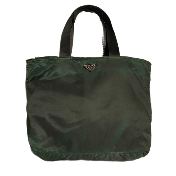 Prada Unisex Iridescent Green Tessuto / Nylon Tote - Picture 9 of 12
